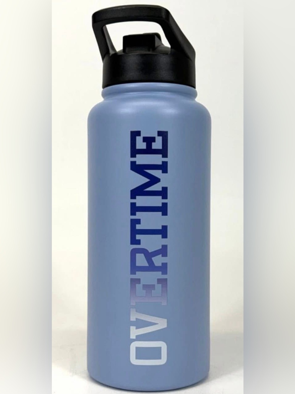 Overtime 30oz Vacuum Sealed Double Wall Water Bottle with Straw Top.